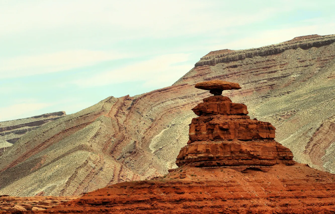 Photo wallpaper the sky, mountains, stones, Monument Valley, Monument valley