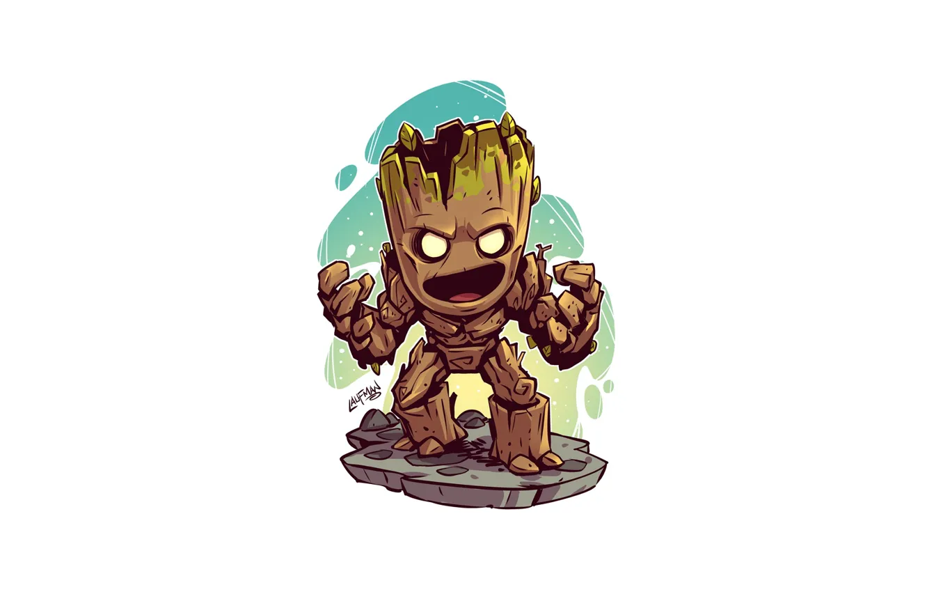 Photo wallpaper Guardians of the Galaxy, Groot, Derek Laufman