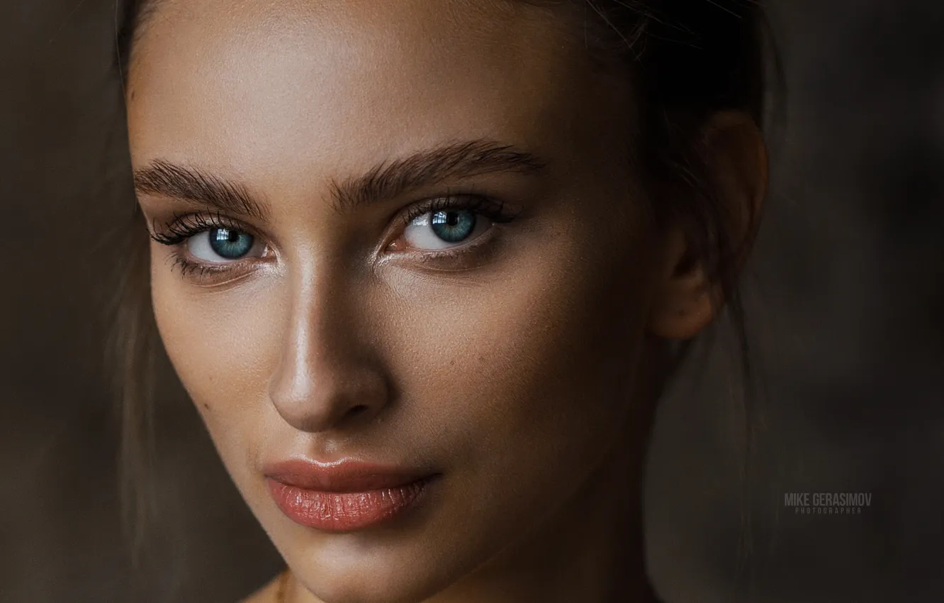 Photo wallpaper portrait, beauty, girl, Lera, close-up, Mikhail Gerasimov, face