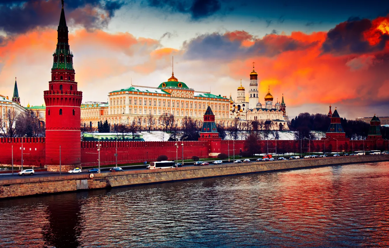 Photo wallpaper city, river, Moscow, The Kremlin, Russia, Russia, Moscow, Kremlin