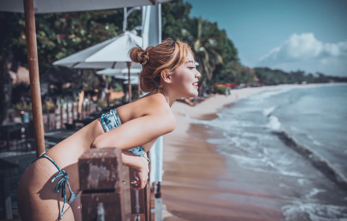 Photo wallpaper girl, sexy, woman, bikini