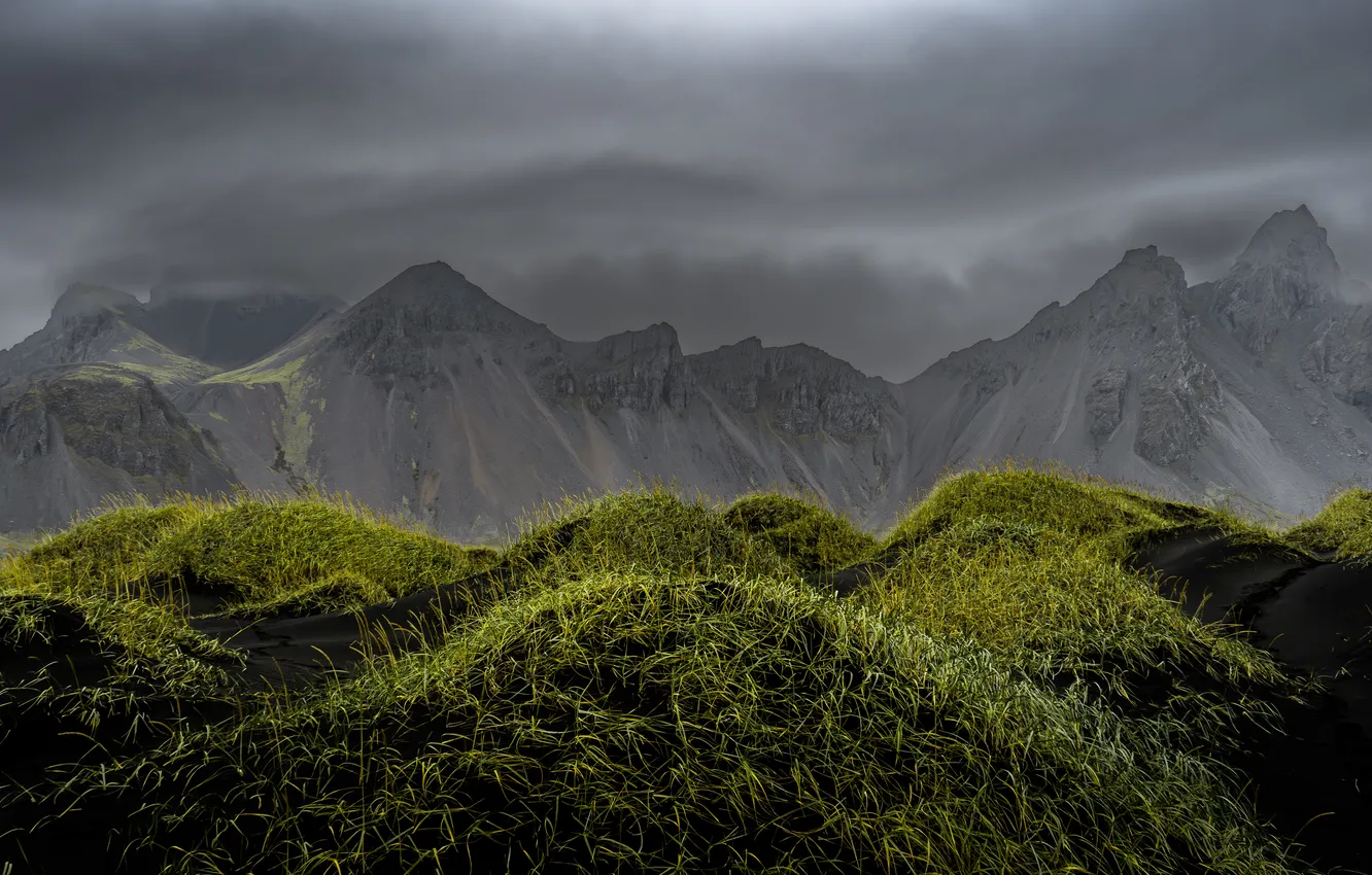 Photo wallpaper mountains, Iceland, Vestrahorn