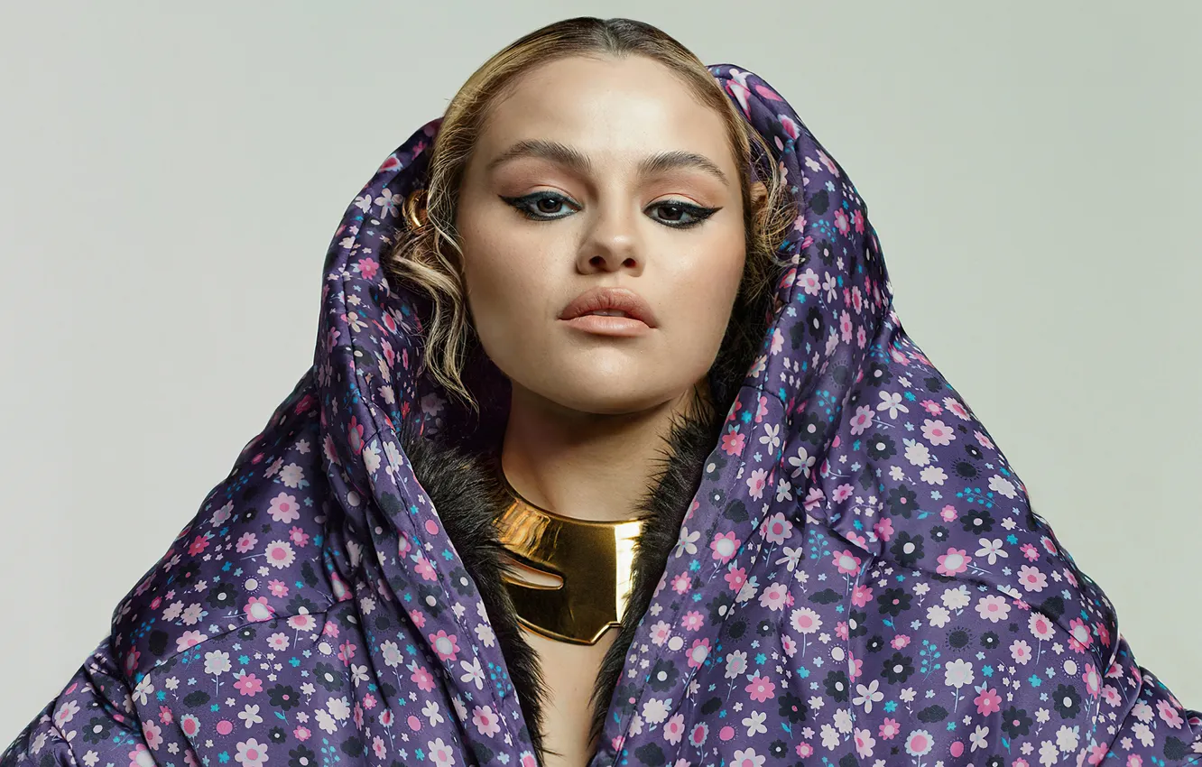 Photo wallpaper look, girl, makeup, actress, lips, singer, girl, Selena Gomez