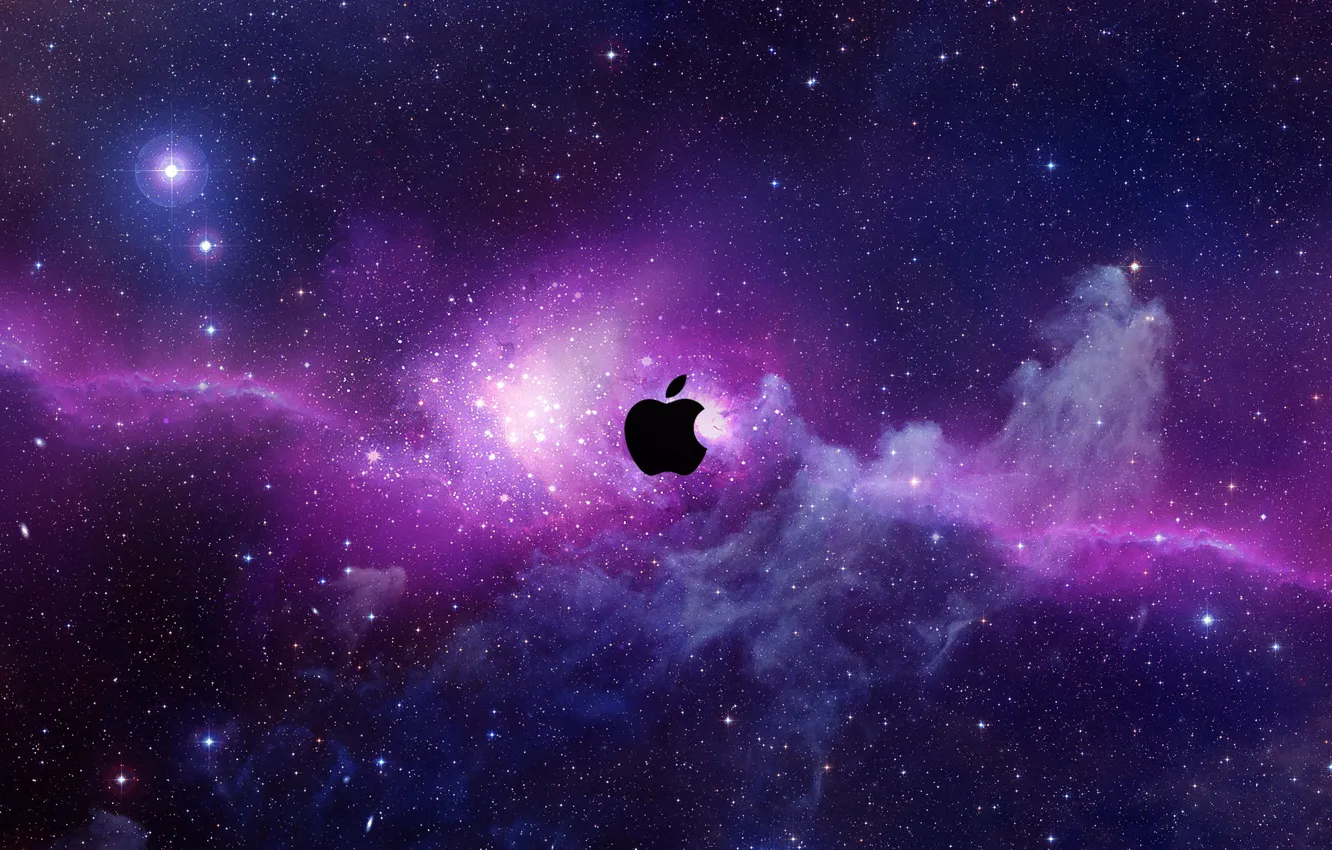 Photo wallpaper apple, space, mac, computer