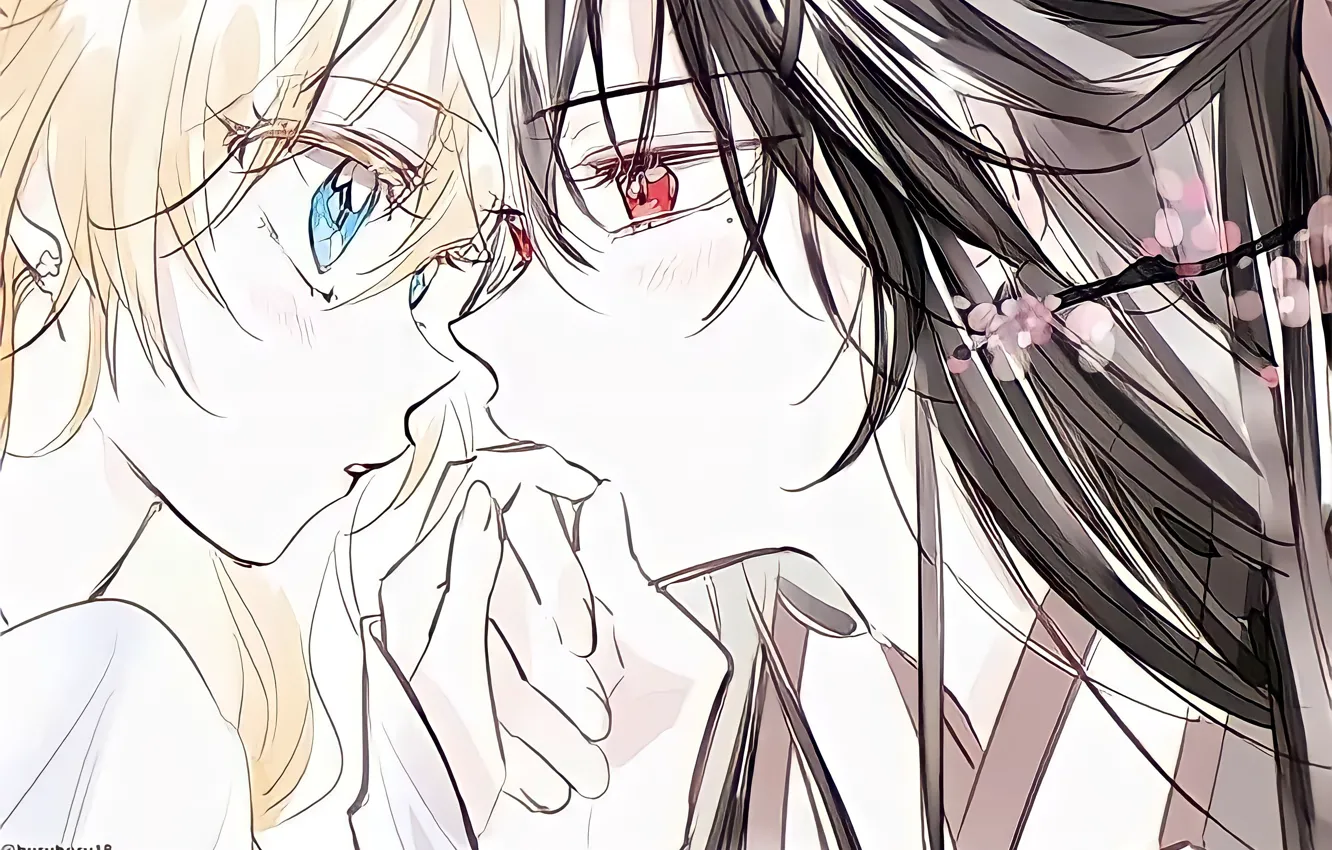 Photo wallpaper girl, guy, manga, Lucas, Who Made Me a Princess, Athanasia de Alger Obelia
