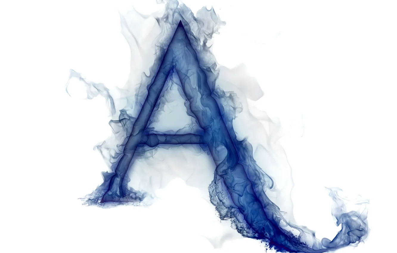 Photo wallpaper letters, smoke, gas, Litera