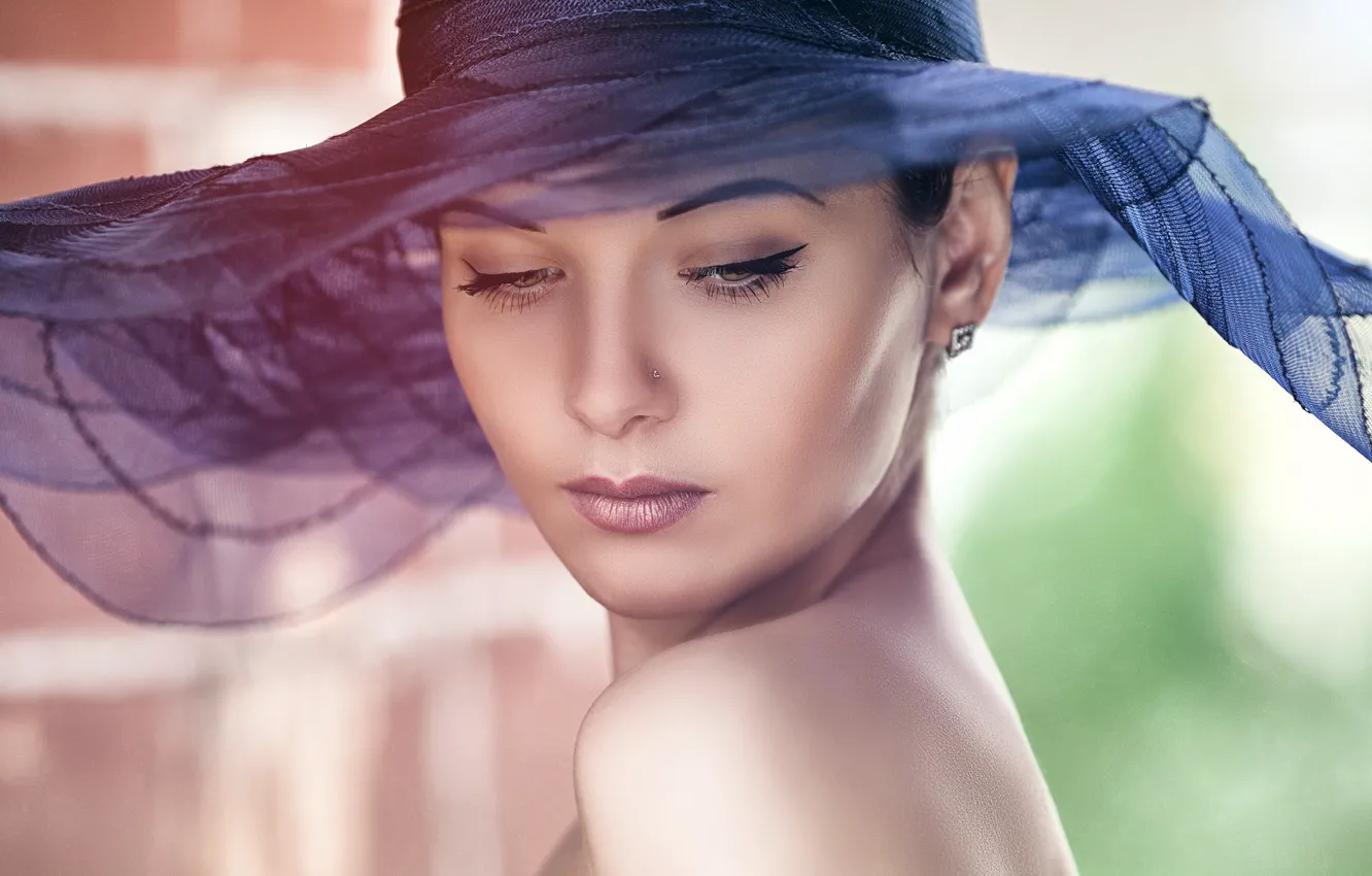 Photo wallpaper girl, portrait, photographer, hat, Elena, Yuri Egoroff