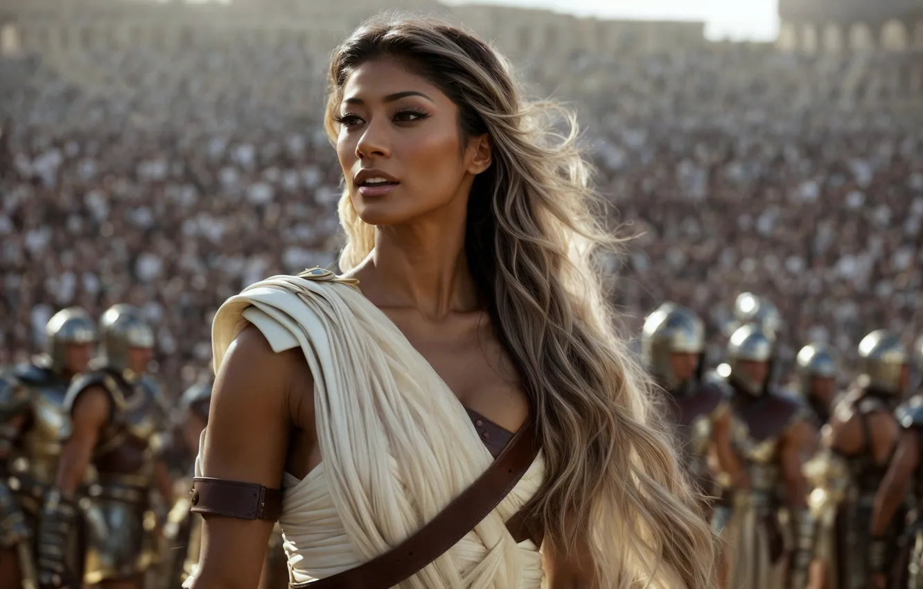 Photo wallpaper girl, Rome, arena