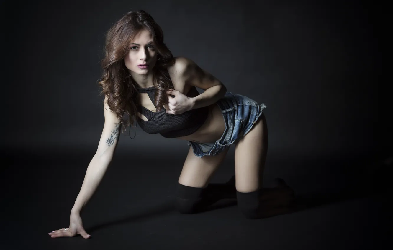 Photo wallpaper face, pose, model, hair, Erika