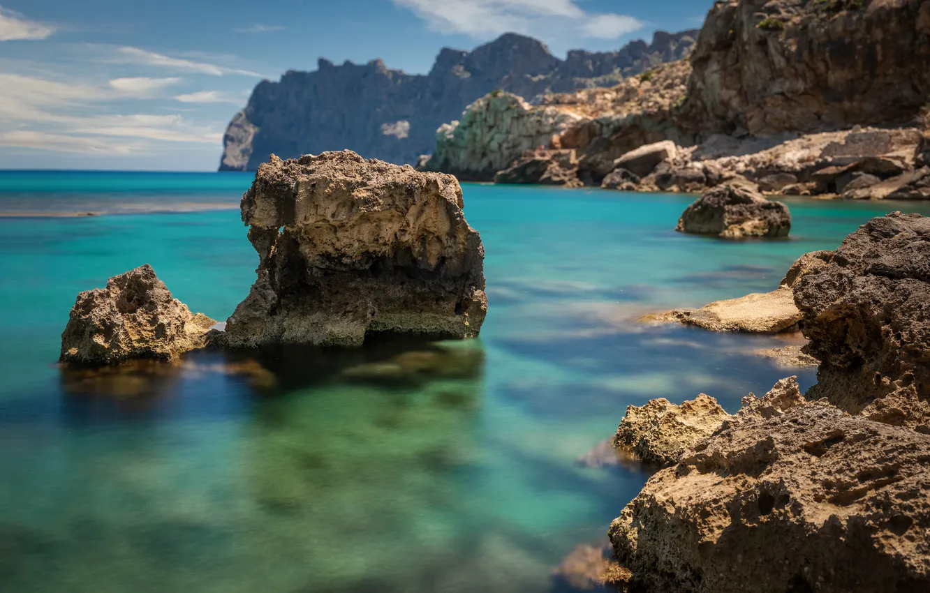 Photo wallpaper rocks, Spain, Majorca