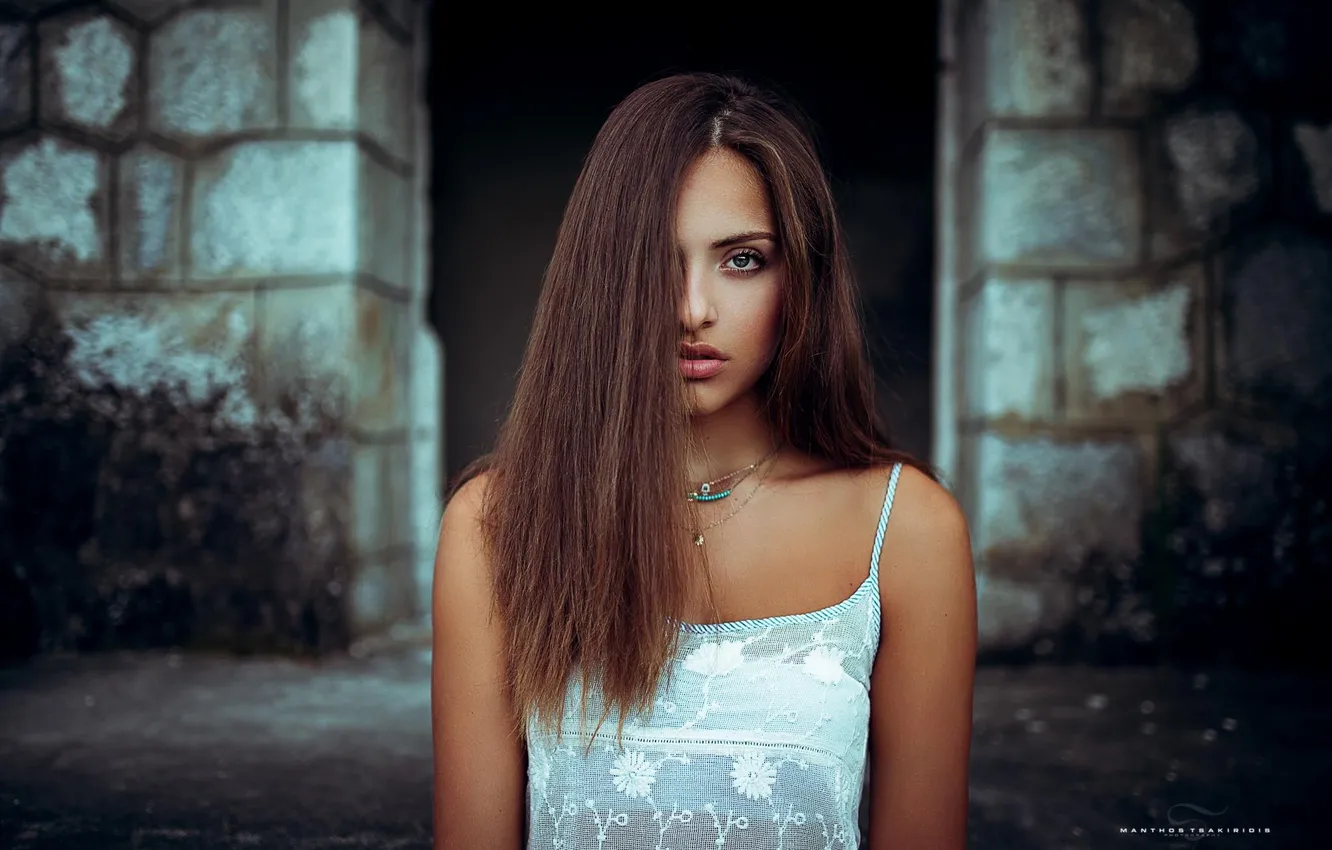 Photo wallpaper model, portrait, Manthos Tsakiridis, white tops