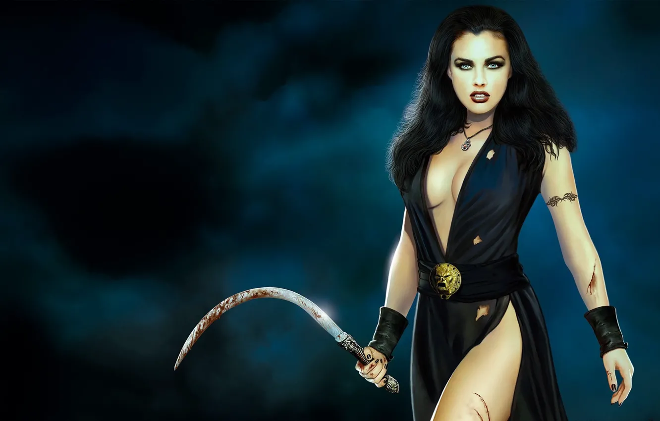 Photo wallpaper the darkness, cuts, hammer