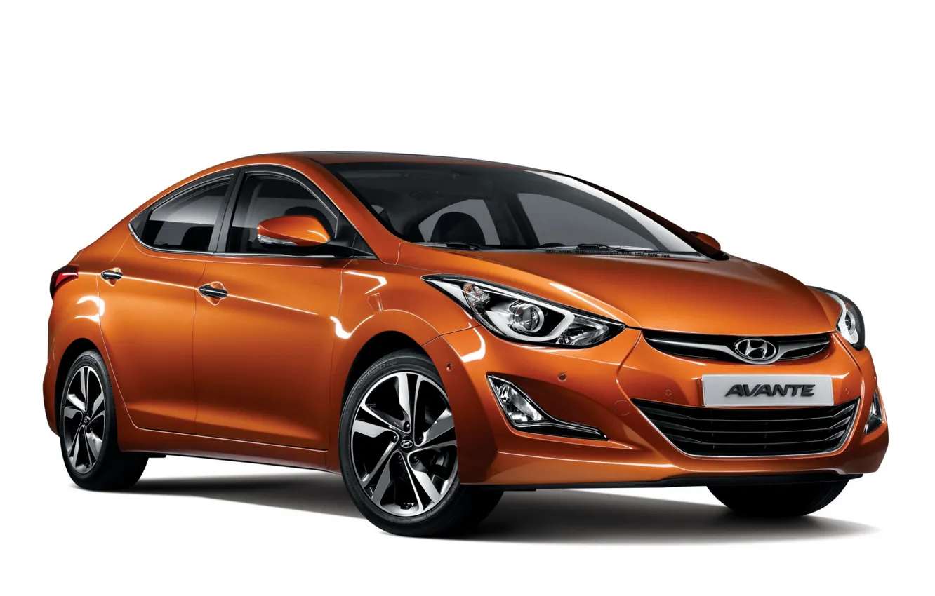 Photo wallpaper orange, Hyundai, 2013, Elantra, Hyundai, Elantra, Avante