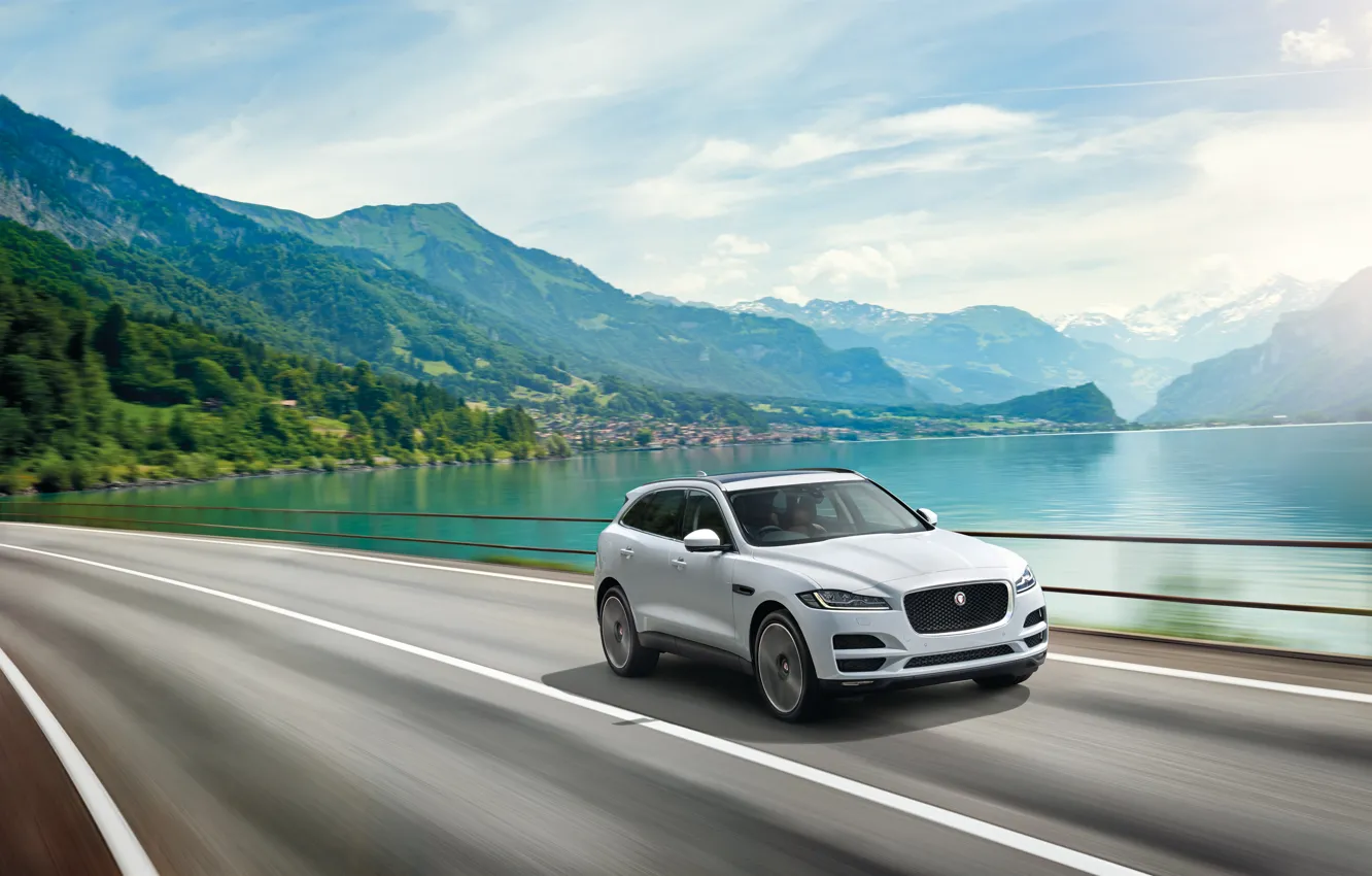 Photo wallpaper sea, Jaguar, Jaguar, 2015, F-Pace S