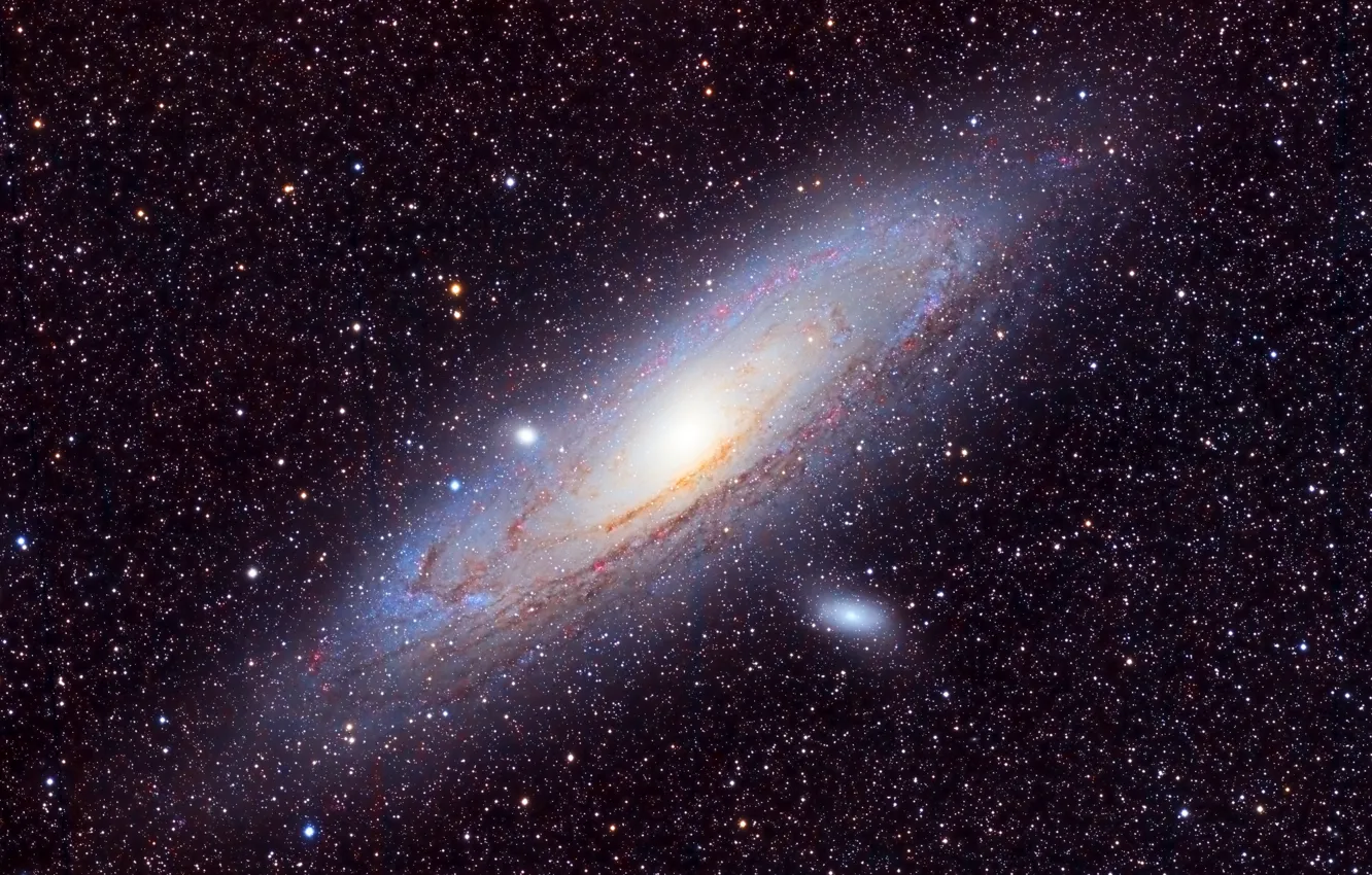 Photo wallpaper space, stars, Galaxy, Andromeda