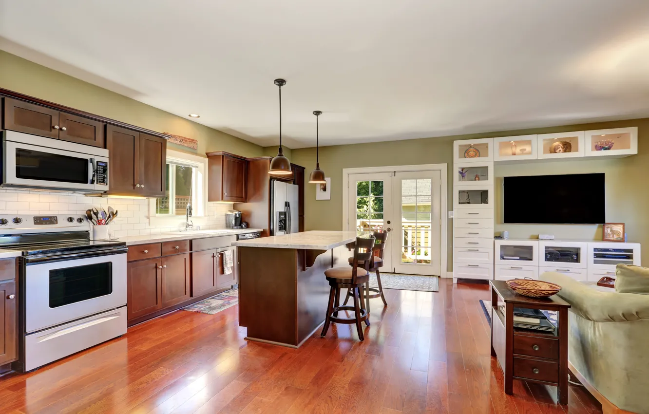 Photo wallpaper furniture, interior, kitchen, mansion