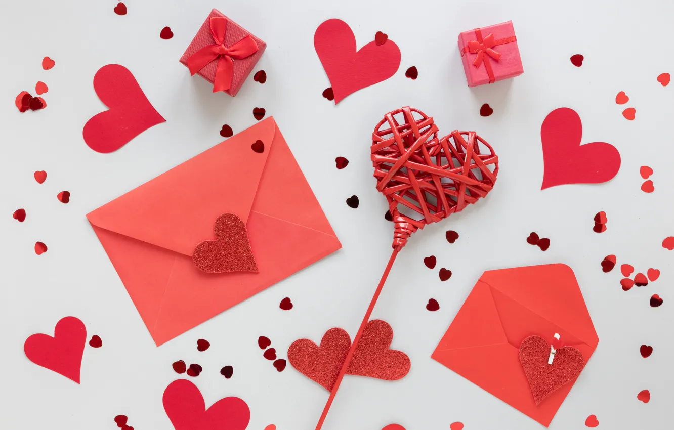 Photo wallpaper Valentine's day, holiday, heart, hearts, love, Valentine's day