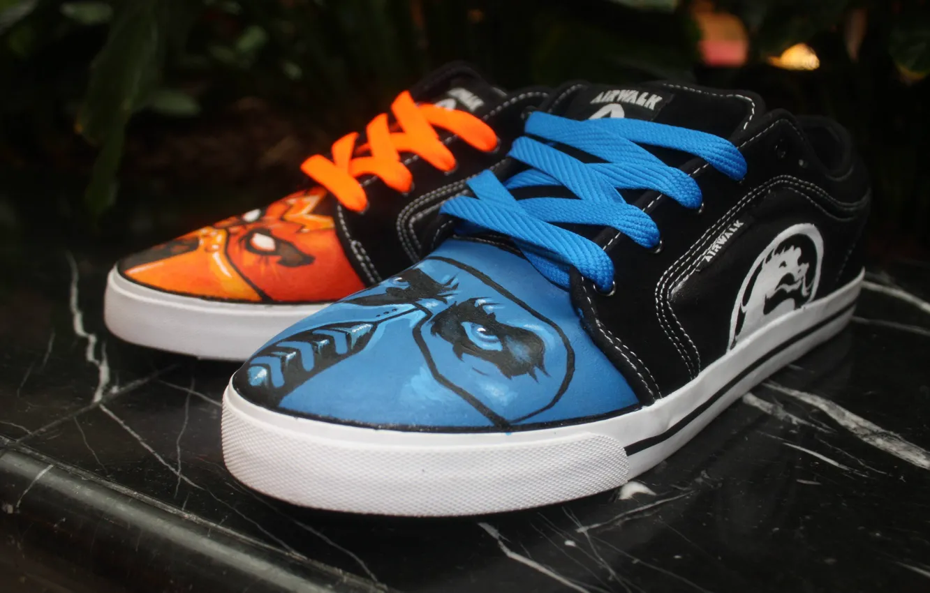 Photo wallpaper style, shoes, sneakers, pair