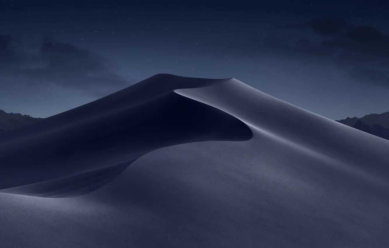Photo wallpaper sand, night, the dunes, desert