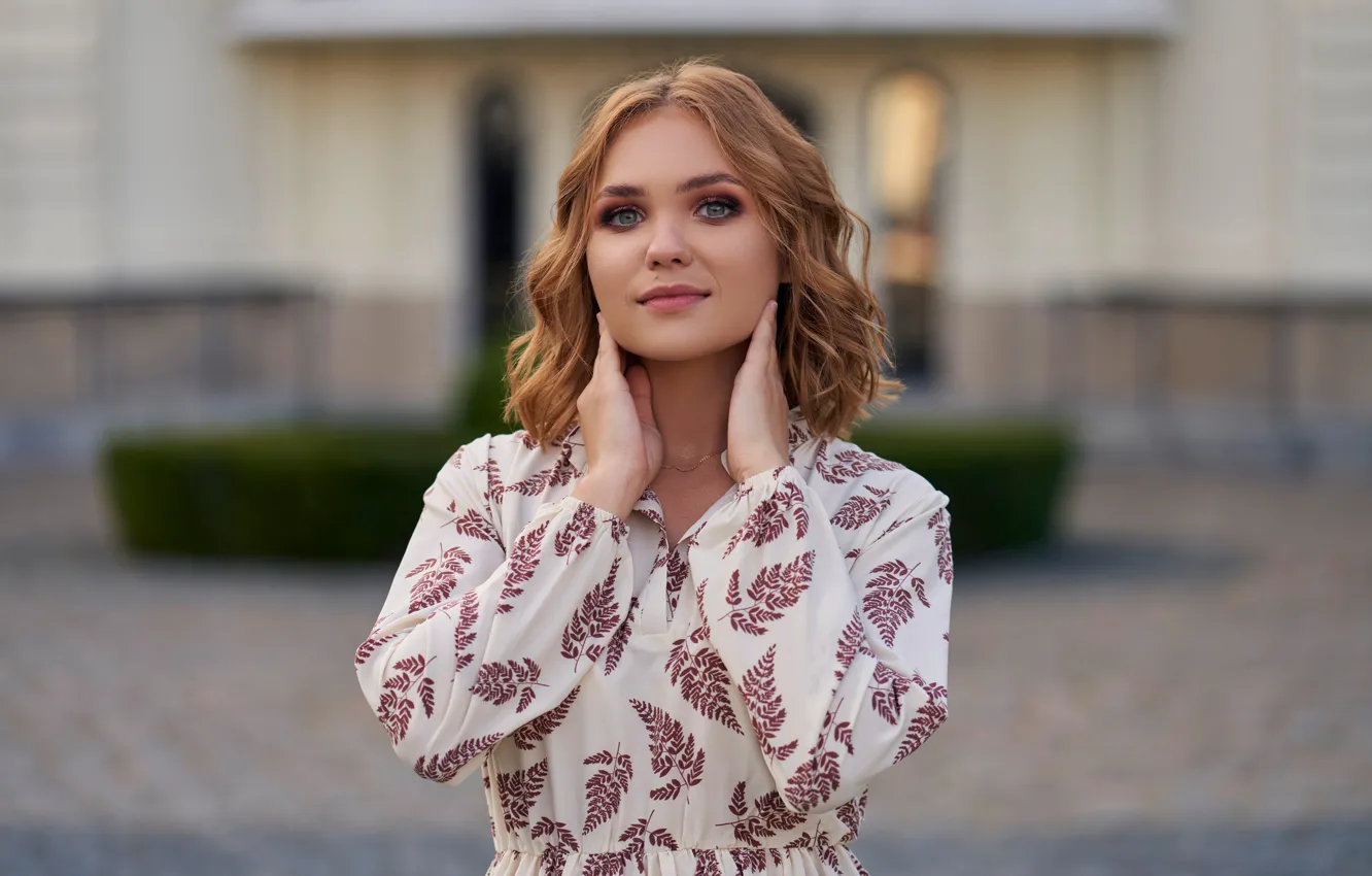 Photo wallpaper look, hands, dress, Irina