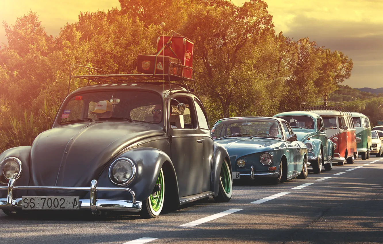 Photo wallpaper volkswagen, golf, Volkswagen, beetle, bus