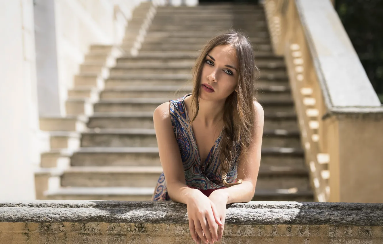 Photo wallpaper face, background, model, hair, beauty, Anna