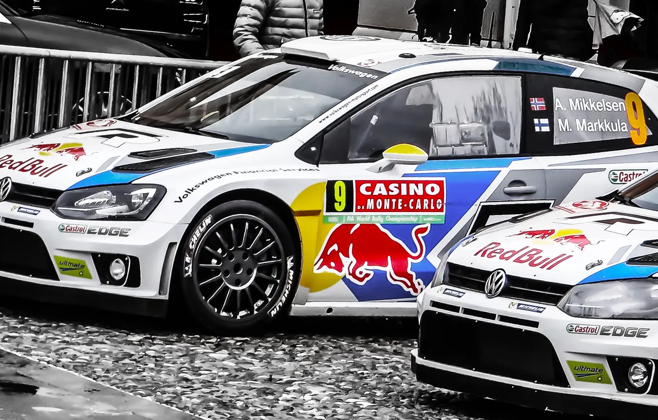Photo wallpaper Auto, The city, Volkswagen, Red Bull, WRC, Rally, Volkswagen, Polo