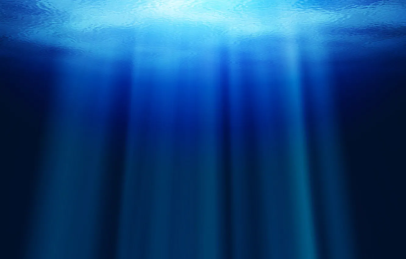 Photo wallpaper water, rays, the ocean, depth