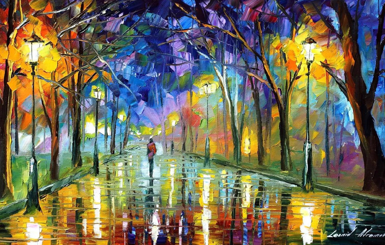 Photo wallpaper Silence, Leonid Afremov, Silence