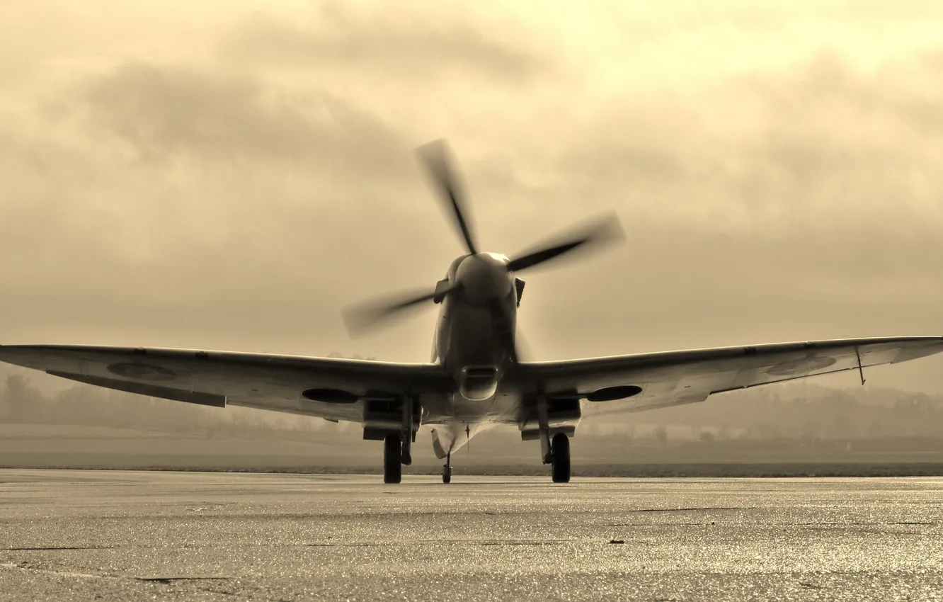Photo wallpaper the plane, British, training, Spitfire Tr.9