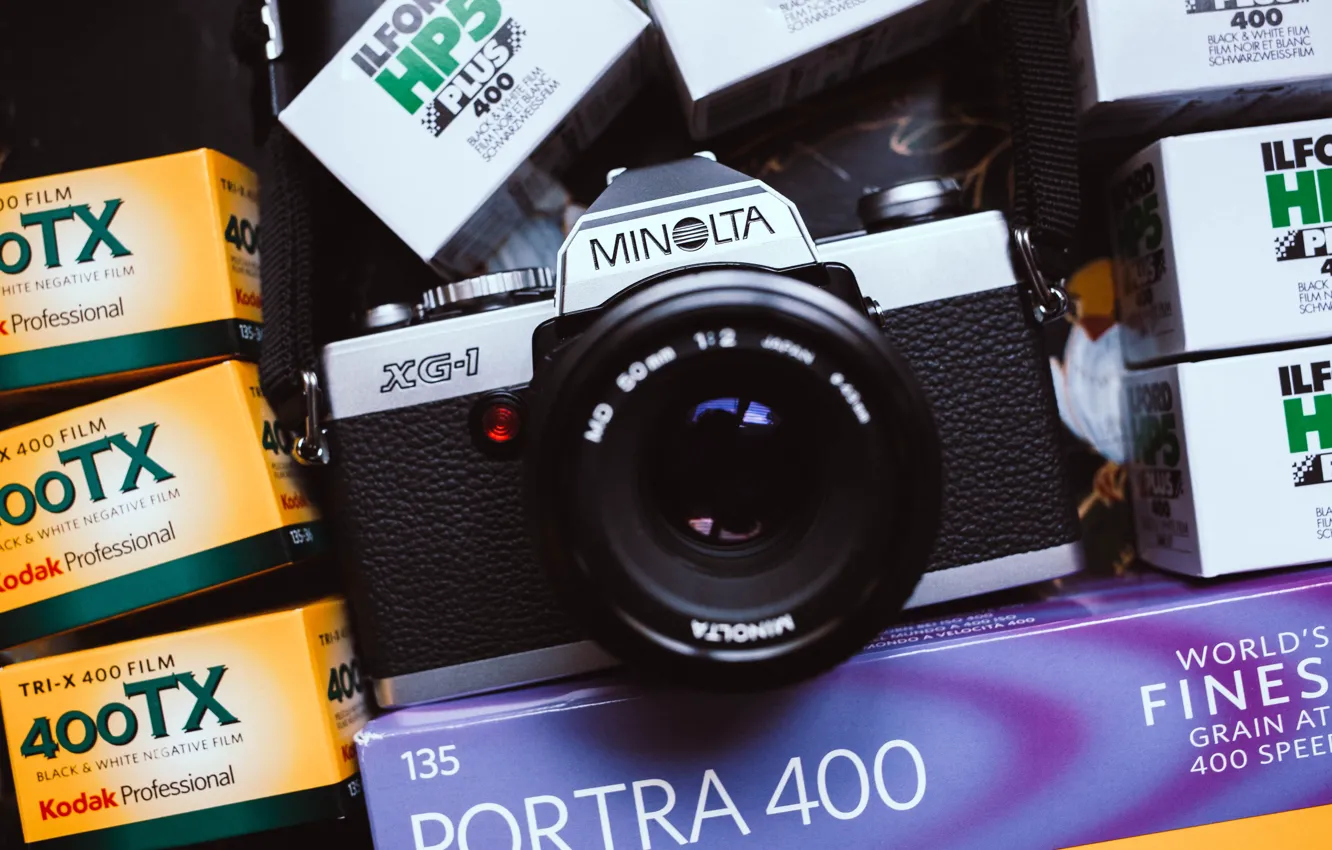 Photo wallpaper the camera, lens, Minolta