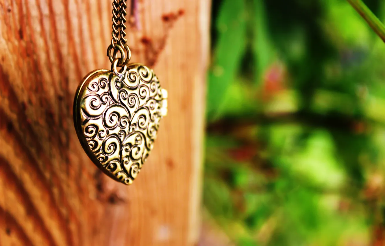 Photo wallpaper heart, pendant, decoration