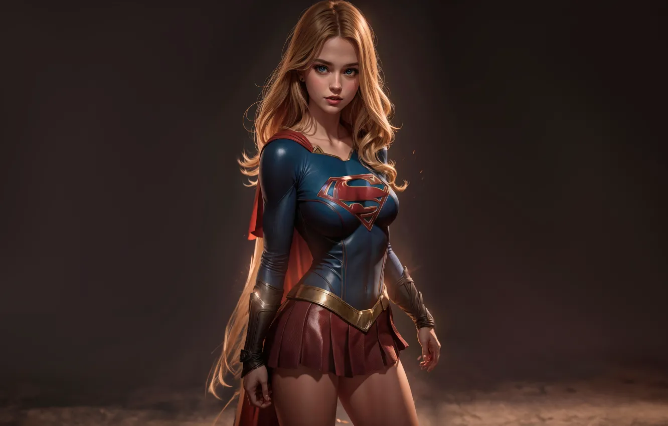 Photo wallpaper horizon, Supergirl, heroic
