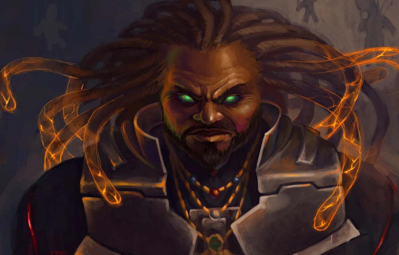 Photo wallpaper eyes, face, hair, starcraft, male, Gabriel Tosh