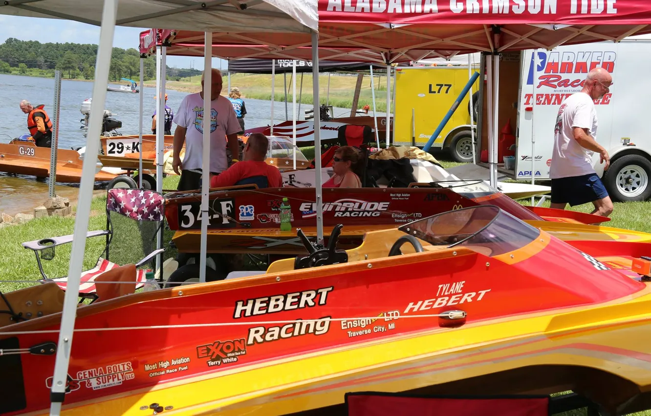 Photo wallpaper boat, race, speed