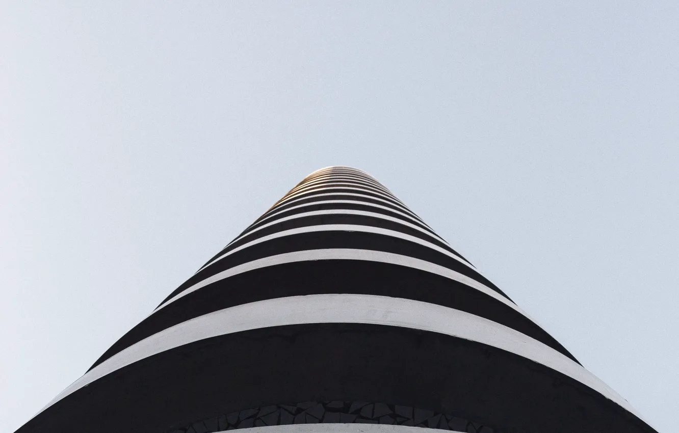Photo wallpaper building, tower, minimalism, striped