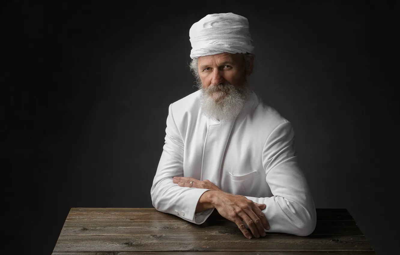 Photo wallpaper portrait, grandfather, greybeards