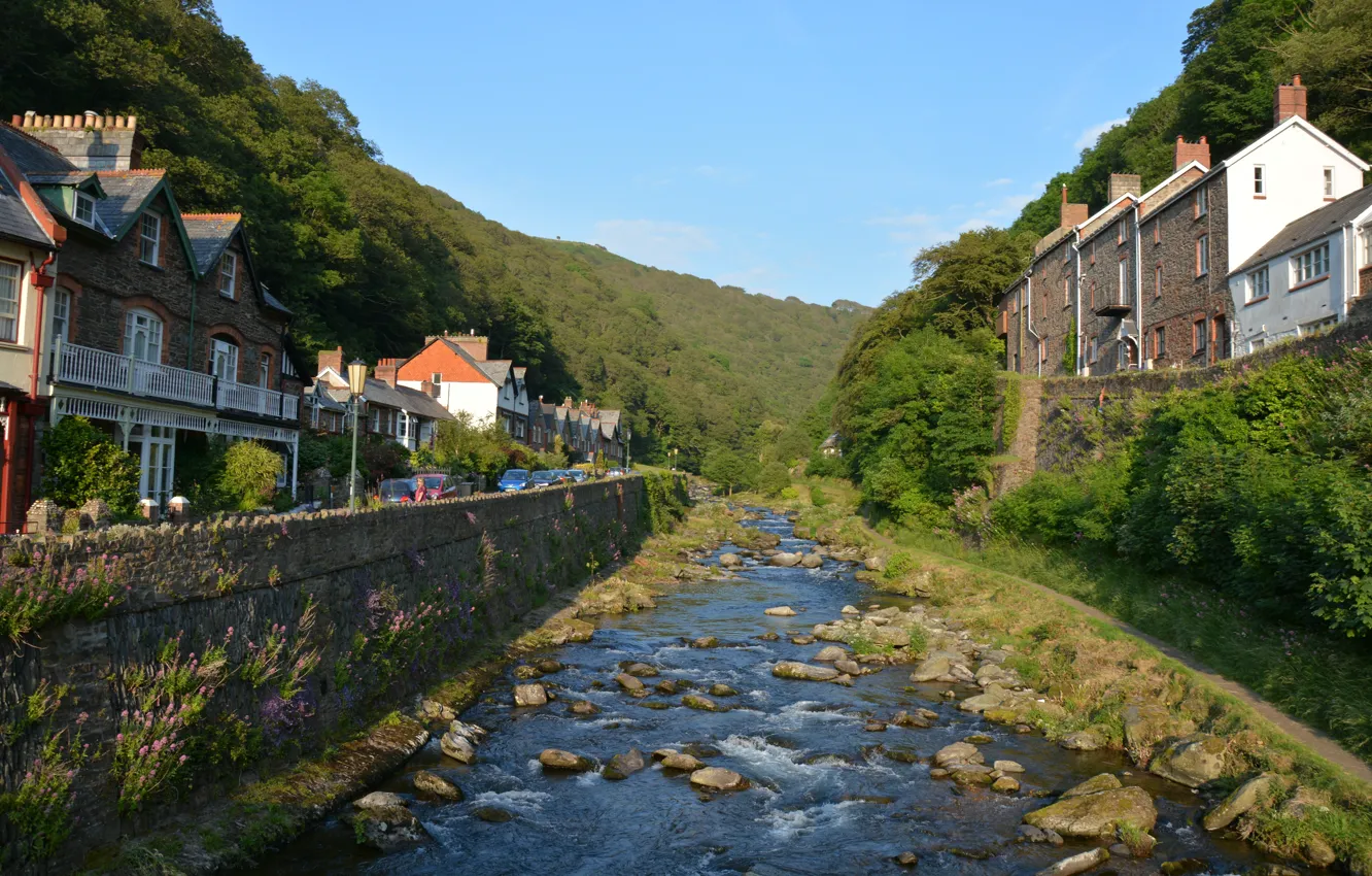 Photo wallpaper nature, stones, England, home, village, nature, village, England