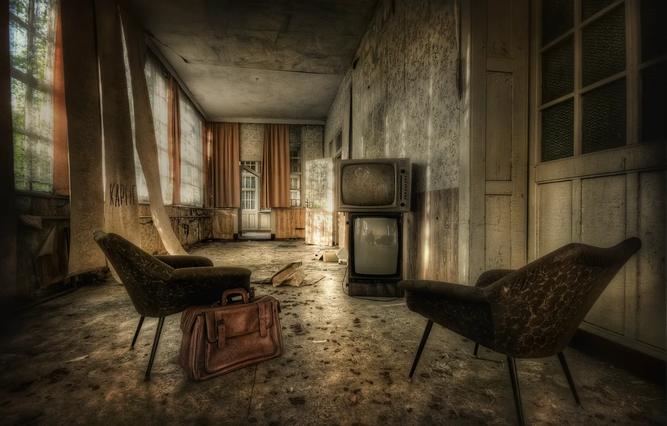 Photo wallpaper background, room, TV