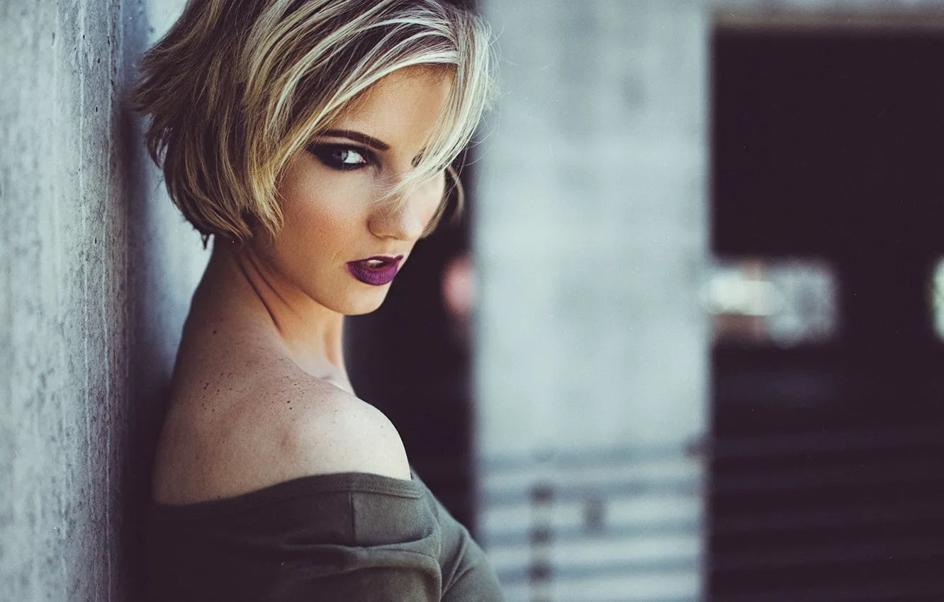 Photo wallpaper look, pose, model, portrait, makeup, hairstyle, blonde, is
