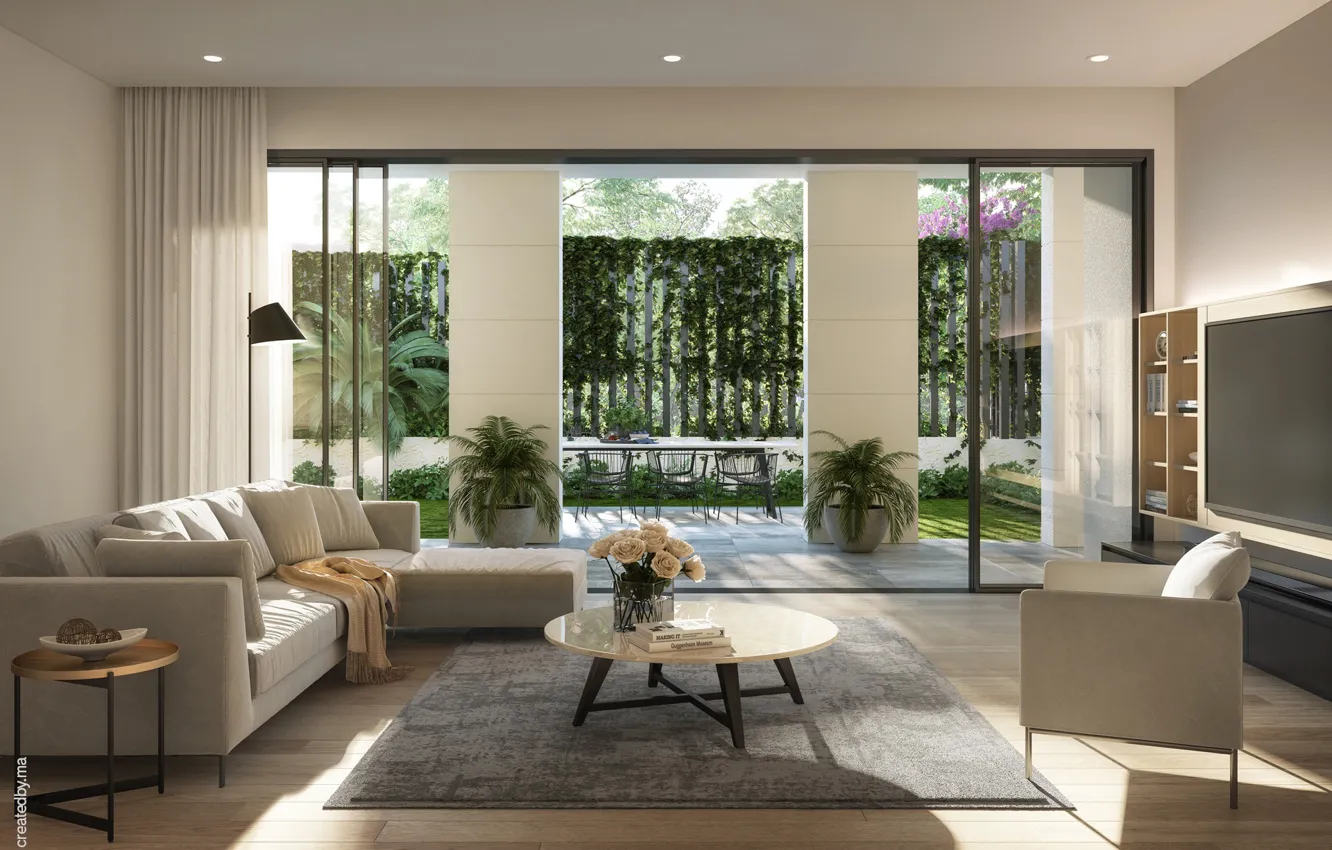 Photo wallpaper flowers, carpet, furniture, pillow, Aspen Malvern East