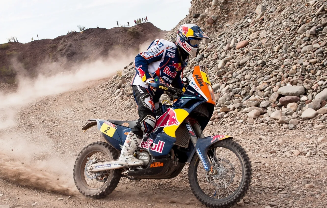 Photo wallpaper stones, Moto, motorcycle, Red Bull, Rally, Dakar, Dakar