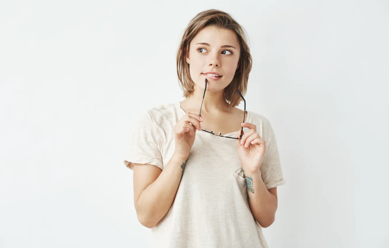 Photo wallpaper girl, beautiful, sweet, thoughtful