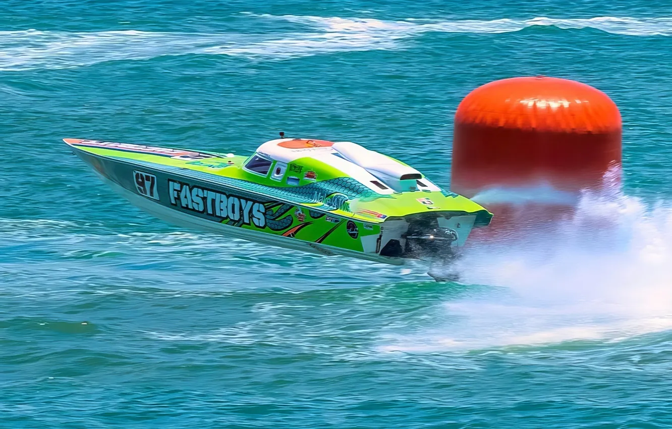 Photo wallpaper race, boat, speed