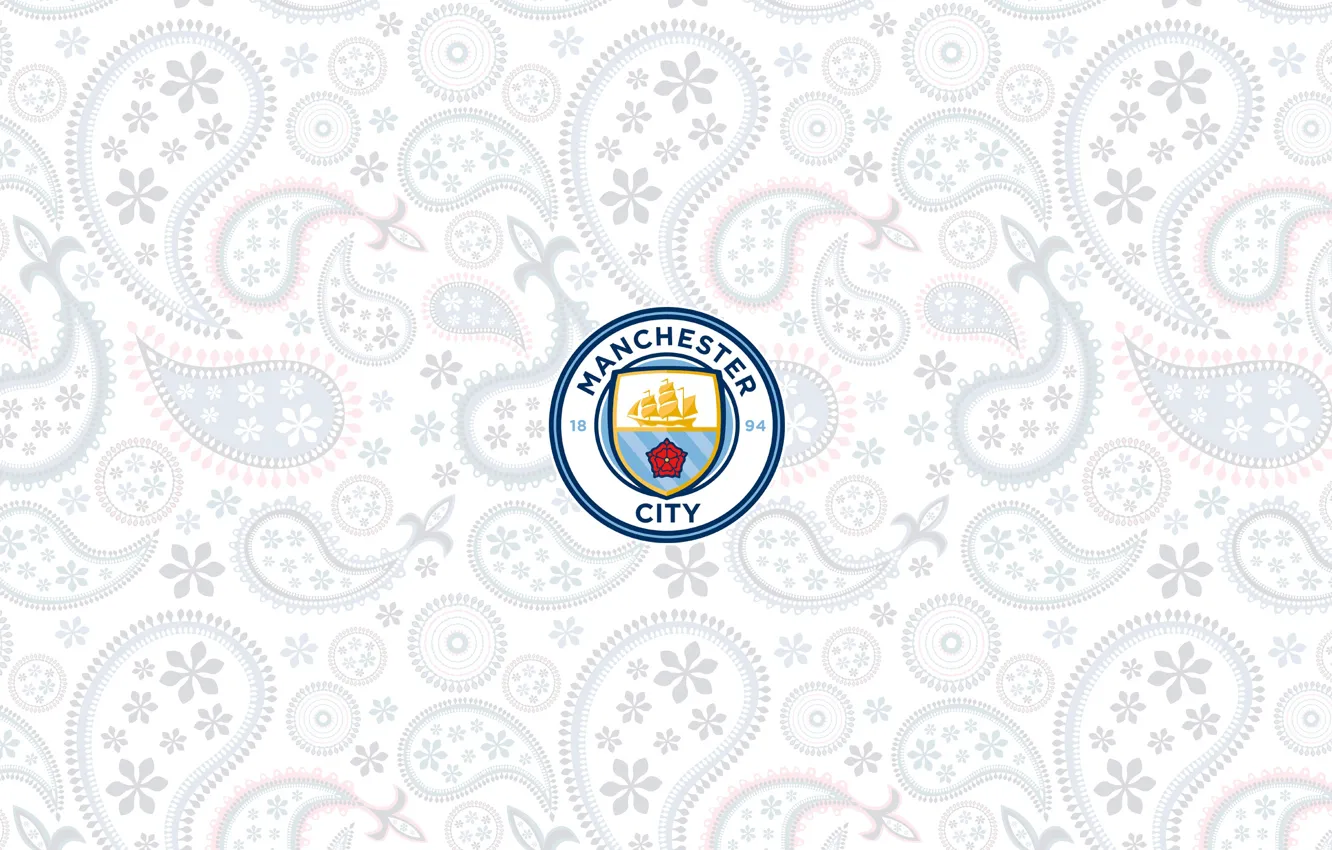 Photo wallpaper logo, emblem, soccer, premier league, manchester city, man city, manchester city fc