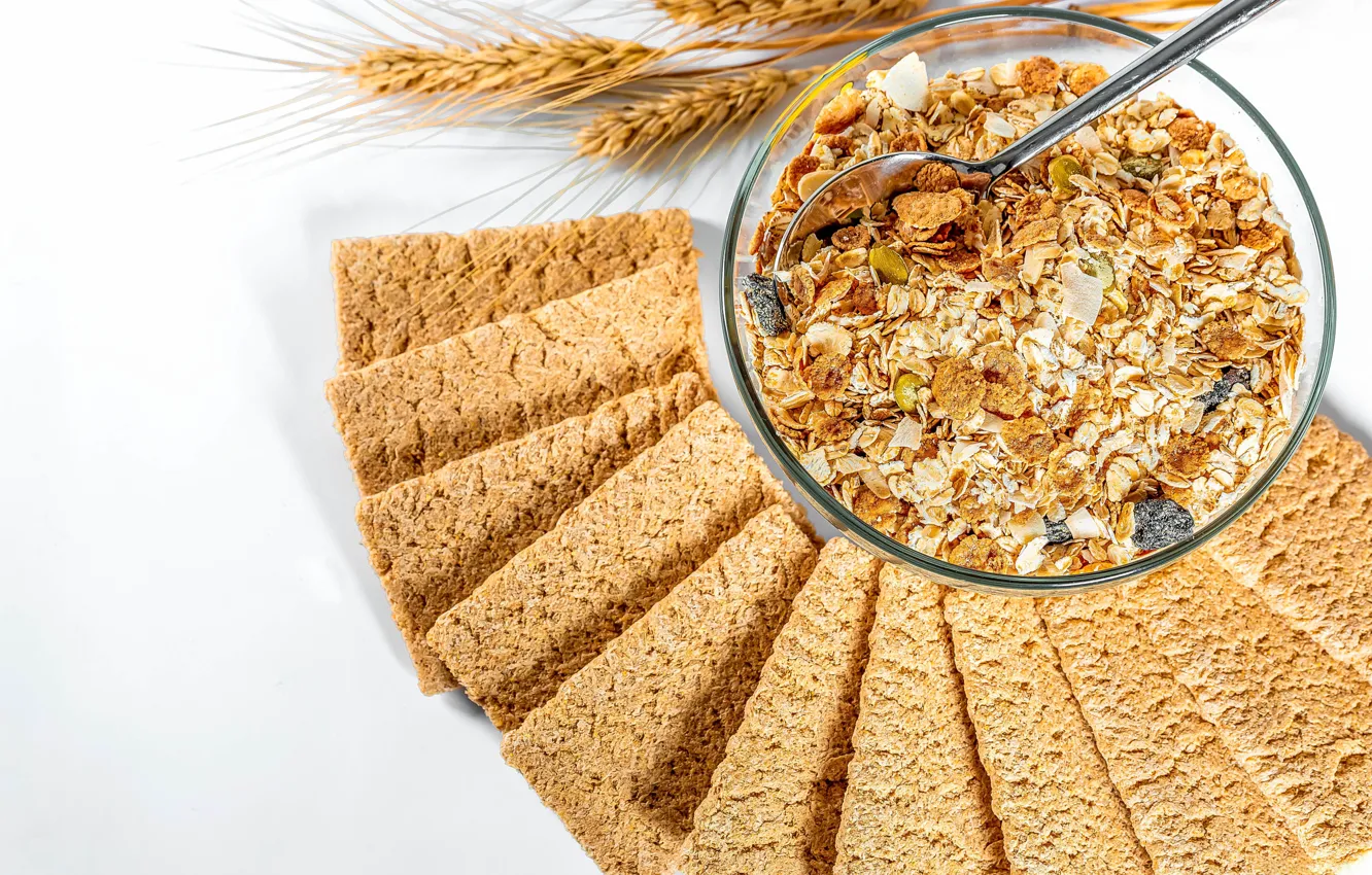 Photo wallpaper muesli, oats, oatmeal