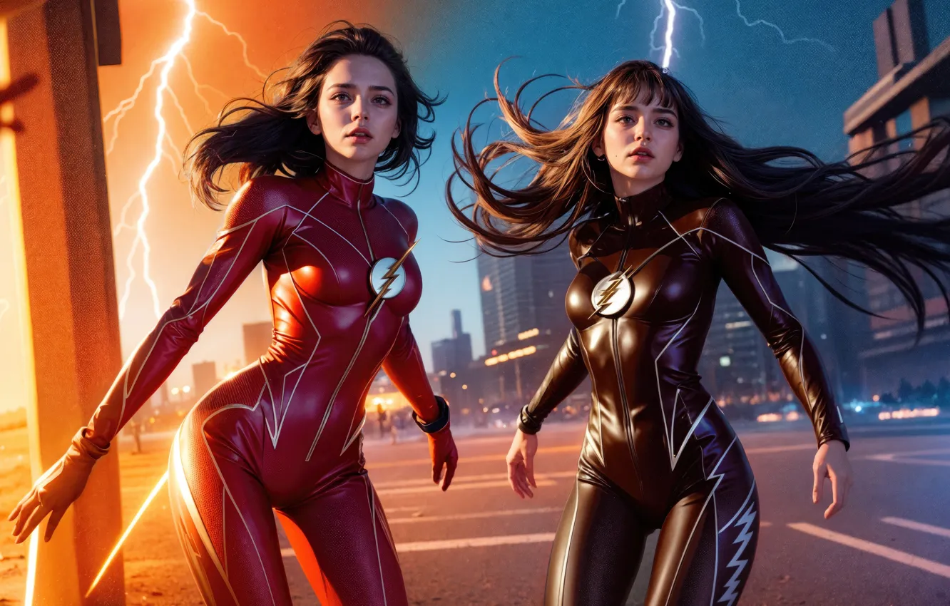 Photo wallpaper girl, Superheroes, AI Art