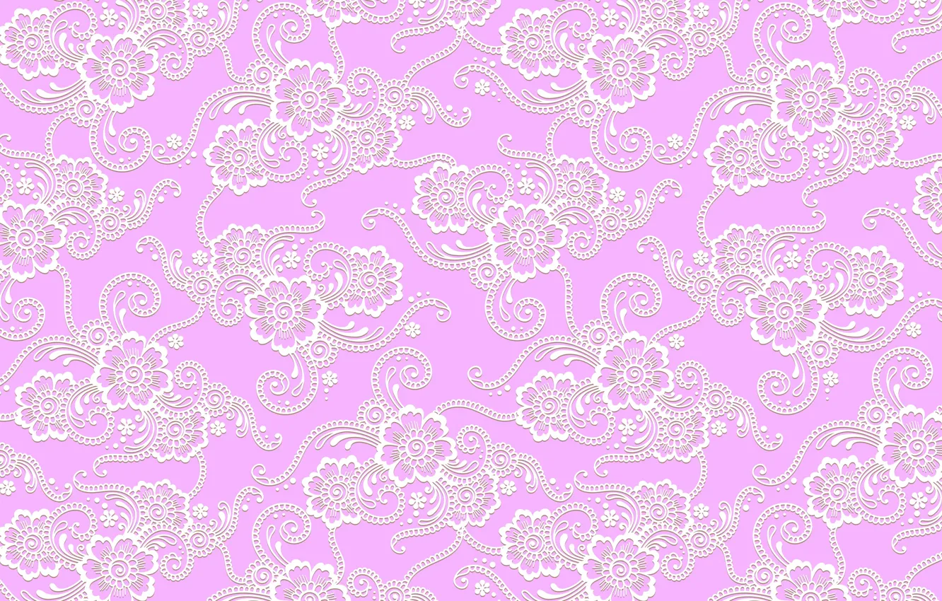 Photo wallpaper flowers, pink, pattern