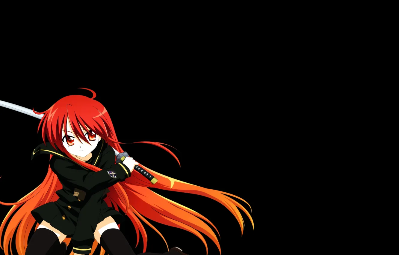 Photo wallpaper sword, black, shakugan no shana, shana