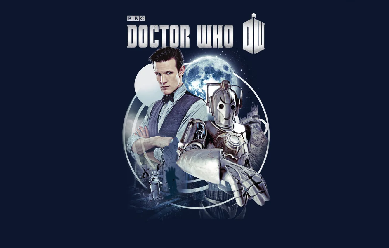 Photo wallpaper look, stars, background, the moon, robot, logo, actor, male